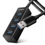 Axagon HUE-M1AL hub di interfaccia USB 3.2 Gen 1 (3.1 Gen 1) Type-A 5000 Mbit/s Nero