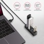 Axagon HUE-M1AL hub di interfaccia USB 3.2 Gen 1 (3.1 Gen 1) Type-A 5000 Mbit/s Nero