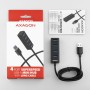 Axagon HUE-M1AL hub di interfaccia USB 3.2 Gen 1 (3.1 Gen 1) Type-A 5000 Mbit/s Nero