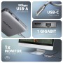 Axagon N HMC-5HL USB 5Gbps hub 2x USB-A HDMI 4k/60Hz RJ-45 GLAN PD 100W kabel USB-C Cablato USB 3.2 Gen 1 (3.1 Gen 1) Type-C Arg