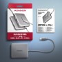 Axagon N HMC-5HL USB 5Gbps hub 2x USB-A HDMI 4k/60Hz RJ-45 GLAN PD 100W kabel USB-C Cablato USB 3.2 Gen 1 (3.1 Gen 1) Type-C Arg