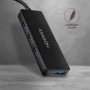 Axagon HUE-G1C hub di interfaccia USB 3.2 Gen 1 (3.1 Gen 1) Type-C 5000 Mbit/s Nero (HUE-G1C)