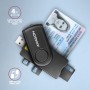 Axagon CRE-SMP2A USB Smart card & SD/microSD/SIM PocketReader lettore di card readers Interno USB Type-A/USB Type-C Nero