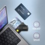 Axagon CRE-SMP2A USB Smart card & SD/microSD/SIM PocketReader lettore di card readers Interno USB Type-A/USB Type-C Nero