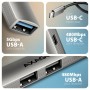 Axagon HUB USB HUE-STC, 4x USB ALU STRIP hub, 1x USB-A 5Gbps, 2x USB-A & 1x USB-C 480Mbps, kabel USB-C 12cm USB 3.2 Gen 1 (3.1 G