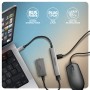 Axagon HUB USB HUE-STC, 4x USB ALU STRIP hub, 1x USB-A 5Gbps, 2x USB-A & 1x USB-C 480Mbps, kabel USB-C 12cm USB 3.2 Gen 1 (3.1 G