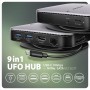 Axagon HMC-UFO USB-C Hub M.2 SATA/NVMe 1 Gbit/s Ethernet 384 kHz Audio Cablato USB 3.2 Gen 2 (3.1 Gen 2) Type-C Nero