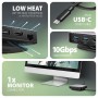 Axagon HMC-UFO USB-C Hub M.2 SATA/NVMe 1 Gbit/s Ethernet 384 kHz Audio Cablato USB 3.2 Gen 2 (3.1 Gen 2) Type-C Nero