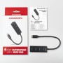 Axagon HUE-M1C hub di interfaccia USB 3.2 Gen 1 (3.1 Gen 1) Type-C 5000 Mbit/s Nero