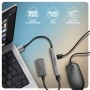 Axagon HUB USB HUE-STA, 4x USB ALU STRIP hub, 1x USB-A 5Gbps, 2x USB-A & 1x USB-C 480Mbps, kabel USB-A 12cm USB 3.2 Gen 1 (3.1 G