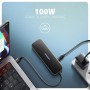 Axagon HMC-6GLN replicatore di porte e docking station per laptop Cablato USB 3.2 Gen 1 (3.1 Gen 1) Type-C Nero