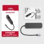 Axagon HMC-6GL replicatore di porte e docking station per laptop Cablato USB 3.2 Gen 1 (3.1 Gen 1) Type-C Nero, Grigio