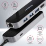 Axagon HMC-6GL replicatore di porte e docking station per laptop Cablato USB 3.2 Gen 1 (3.1 Gen 1) Type-C Nero, Grigio