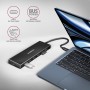 Axagon HUE-F7C 7x USB 3.2 Gen 1 ALU FLAT hub micro power IN 30cm USB-C USB 3.2 Gen 1 (3.1 Gen 1) Type-A 5000 Mbit/s Nero