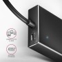 Axagon HUE-F7C 7x USB 3.2 Gen 1 ALU FLAT hub micro power IN 30cm USB-C USB 3.2 Gen 1 (3.1 Gen 1) Type-A 5000 Mbit/s Nero