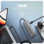 Axagon HMC-5H USB-C 3.2 Gen 1 hub 3x USB-A 4K HDMI PD 100W - Silber Cablato USB 3.2 Gen 1 (3.1 Gen 1) Type-C Argento