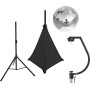EUROLITE Set Spiegelkugel 30cm mit Stativ und Segel schwarz (20000705)