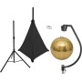 EUROLITE Set Spiegelkugel 50cm gold mit Stativ und Segel schwarz (20000707)