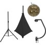 EUROLITE Set Spiegelkugel 30cm gold mit Stativ und Segel schwarz (20000704)