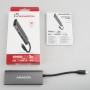 Axagon HMC-5G2 replicatore di porte e docking station per laptop Cablato USB 3.2 Gen 2 (3.1 Gen 2) Type-C Grigio