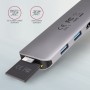 Axagon HMC-5 replicatore di porte e docking station per laptop Cablato USB 3.2 Gen 1 (3.1 Gen 1) Type-C Grigio