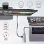 Axagon HMC-5 replicatore di porte e docking station per laptop Cablato USB 3.2 Gen 1 (3.1 Gen 1) Type-C Grigio