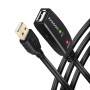 Axagon ADR-220 USB 2.0 A-M - A-F active extension/repeater cable 20m - Kabel - Digital/Daten cavo USB USB A Nero