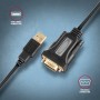 Axagon ADS-1PQN USB-A 2.0 - serial RS-232 DB9-M FTDI adapter cable 1.5m - Adapter - Digital/Daten cavo seriale Nero 1,5 m USB ti