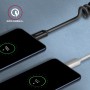 Axagon Data and charging USB 2.0 cable 1.1 m long. PD 60W, 3A. Black twisted. cavo USB 1,1 m USB C Nero (BUCM-CM20TB)