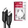 Axagon Data and charging USB 2.0 cable 1.1 m long. PD 60W, 3A. Black twisted. cavo USB 1,1 m USB C Nero (BUCM-CM20TB)