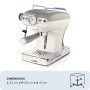Ariete 1389 Macchina da Caffè Espresso di Design - per Polvere e cialde ESE - filtro 1 e 2 tazze - Montalatte - 850 Watt - Line (ARI-1389)