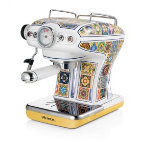 Ariete 1389 Macchina da caffè Positano, 850W, Capacità serbatoio 0,9L, Filtro ½ tazze, Vassoio raccogli goccia, Cappuccinator (ARI-1389P)
