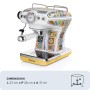 Ariete 1389 Macchina da caffè Positano, 850W, Capacità serbatoio 0,9L, Filtro ½ tazze, Vassoio raccogli goccia, Cappuccinator (ARI-1389P)