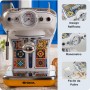 Ariete 1389 Macchina da caffè Positano, 850W, Capacità serbatoio 0,9L, Filtro ½ tazze, Vassoio raccogli goccia, Cappuccinator (ARI-1389P)