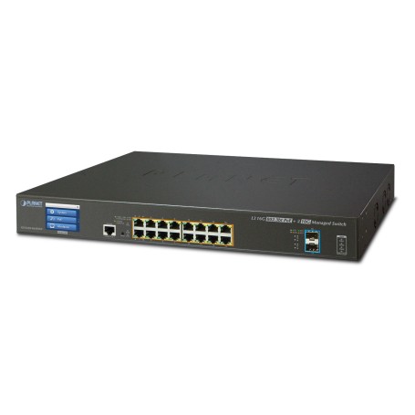PLANET GS522016UP2XV L3 Gigabit Ethernet (10/100/1000) Supporto Power over Ethernet (PoE) 1.25U Nero (GS-5220-16UP2XV)