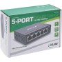 InLine switch di rete Gigabit a 5 porte, 1Gb/s, desktop, metallo, senza ventola (32305O)