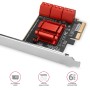 Axagon PCES-SA6 scheda di interfaccia e adattatore Interno SATA