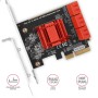 Axagon PCES-SA6 scheda di interfaccia e adattatore Interno SATA