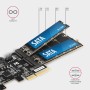 Axagon PCES-SA4M2 PCIe Controller 2x internal SATA 6G port+ M.2 B-key scheda di interfaccia e adattatore Interno M.2, SATA