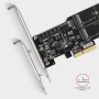 Axagon PCES-SA4M2 PCIe Controller 2x internal SATA 6G port+ M.2 B-key scheda di interfaccia e adattatore Interno M.2, SATA