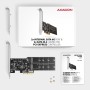 Axagon PCES-SA4M2 PCIe Controller 2x internal SATA 6G port+ M.2 B-key scheda di interfaccia e adattatore Interno M.2, SATA