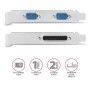 Axagon PCEA-PSN PCIe-Adapter mit 1x Parallel-+ 2x Seriell-Ports - ASIX AX99100 scheda di interfaccia e adattatore Interno Parall
