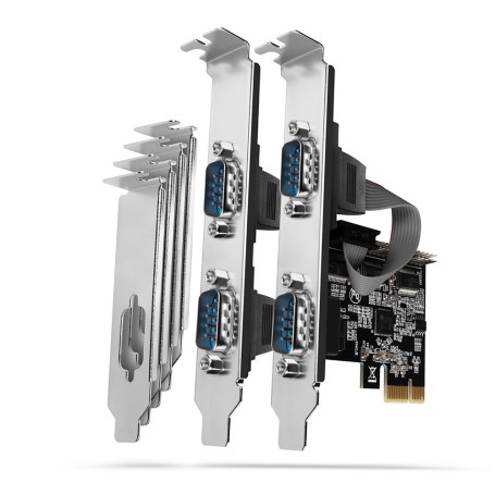 Axagon PCEA-PSN PCIe-Adapter mit 4x Seriell-Ports - ASIX AX99100 Chipsatz scheda di interfaccia e adattatore Interno RS-232 (PCEA-S4N)