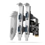 Axagon PCEA-PSN PCIe-Adapter mit 4x Seriell-Ports - ASIX AX99100 Chipsatz scheda di interfaccia e adattatore Interno RS-232 (PCEA-S4N)