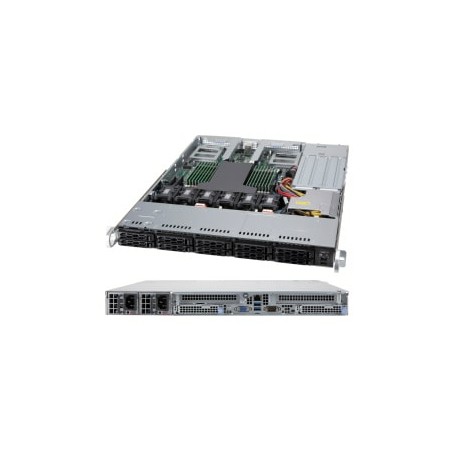 Supermicro AS-1114CS-TNR sistema barebone per server AMD SoC Socket SP3 Rack (1U) Nero, Metallico
