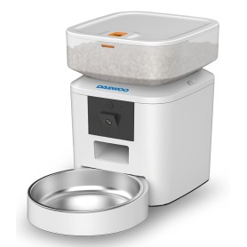 Daewoo D-QQ039-2L distributore di cibo e acqua per cani e gatti Acrilonitrile butadiene stirene (ABS), Acciaio inox Bianco Unive (D-QQ0392CT-W)