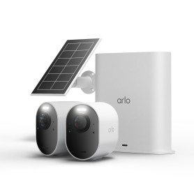 Arlo Ultra Telecamera di sicurezza 3 4K, set da 2 con pannello solare (VMC5250-111EUS)