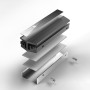 Jonsbo M.2 GREY ventola per PC Unità allo stato solido Dissipatore Nero, Grigio 1 pz (M.2 GREY)