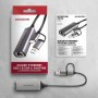 Axagon ADE-TXCA Gigabit Ethernet Adapter USB-C+ USB-A - titangrau - Adapter - Digital/Daten 1000 Mbit/s