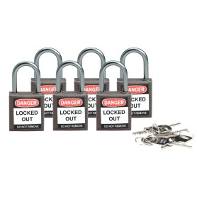 Brady 814123 lucchetto Lucchetto convenzionale 6 pz